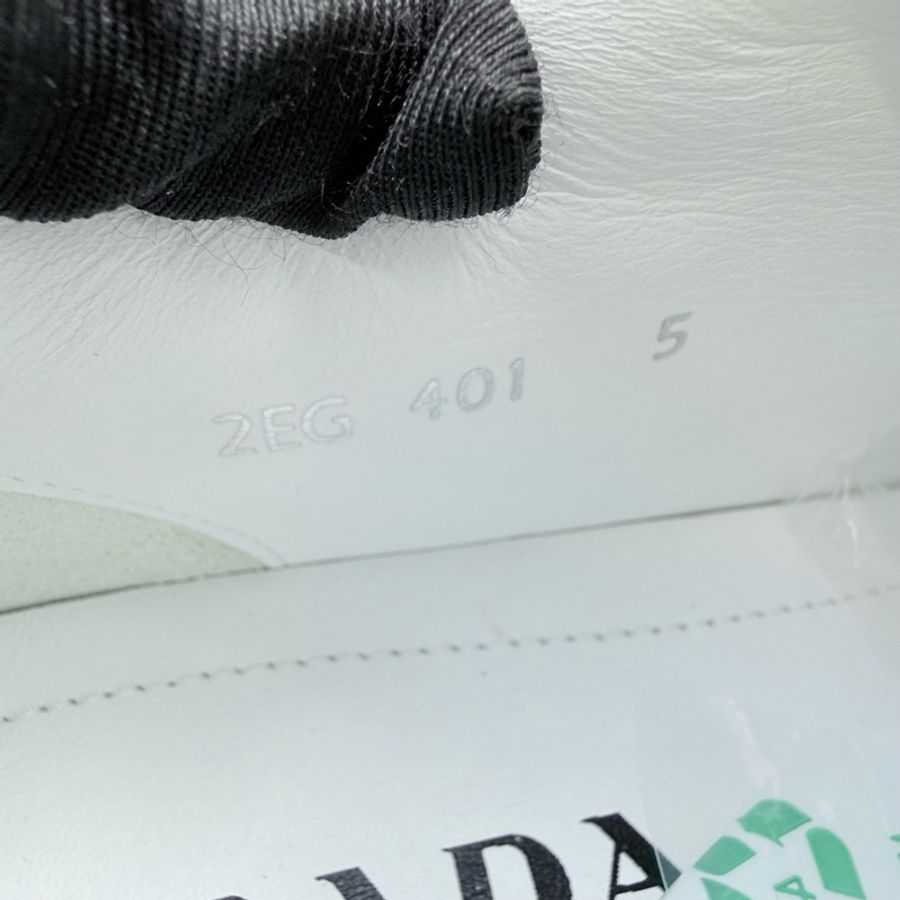 prada普拉達 灰白板鞋 39碼 閒置未使用男女同款-8