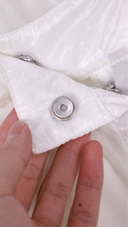 Chanel 03年运动方标系列白色棉服滑雪服背带裤-50