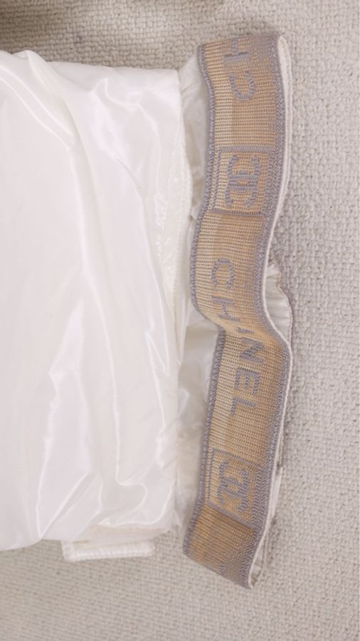 Chanel 03年运动方标系列白色棉服滑雪服背带裤-55