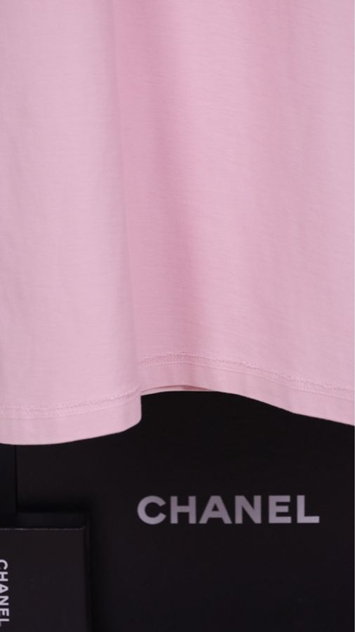 Balenciaga 23SS粉色裂纹字母麦穗图案短袖上衣-23