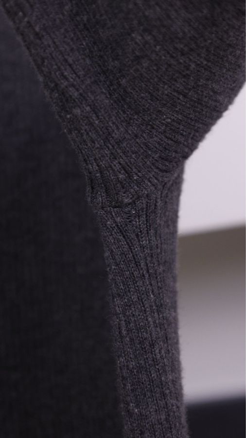 Chanel 04年灰色针织黑白格纹滚边两口袋开衫外套-22