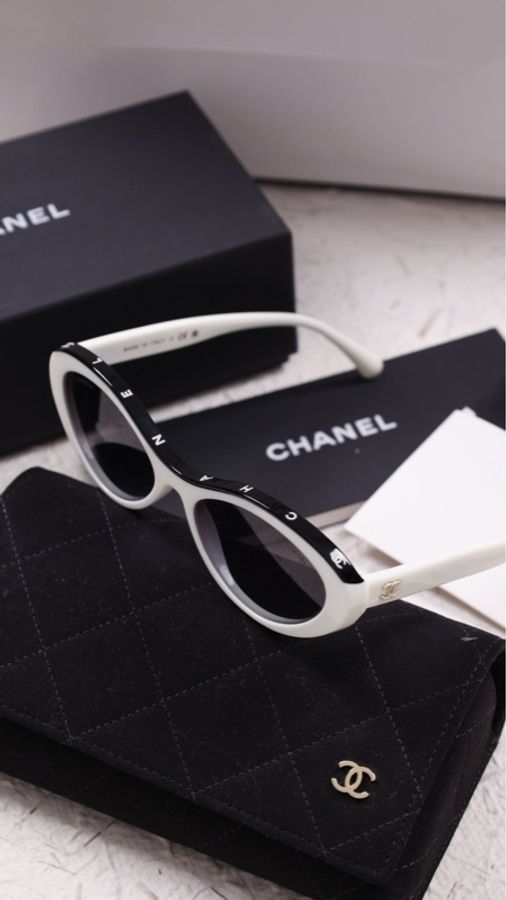 Chanel ch5416王一博同款黑白熊猫墨镜-0