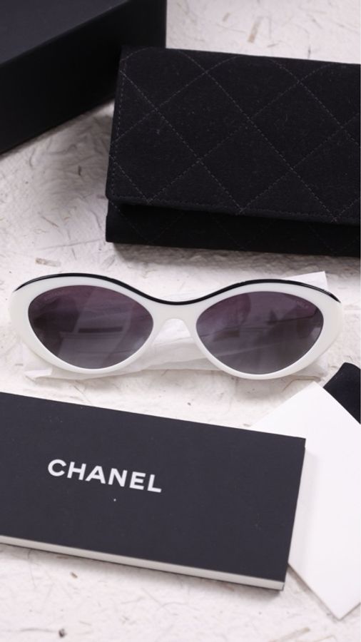 Chanel ch5416王一博同款黑白熊猫墨镜-6