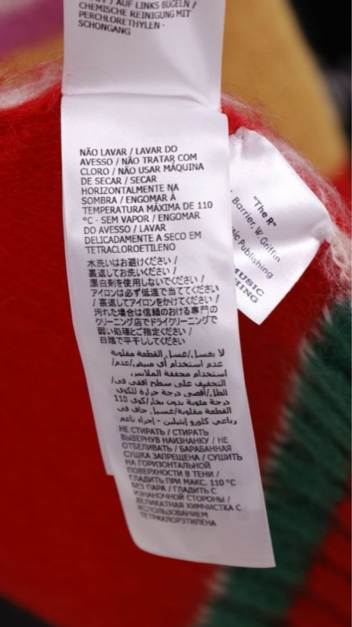 Gucci 100周年纪念款彩色拉绒马海毛字母针织马甲外套-9