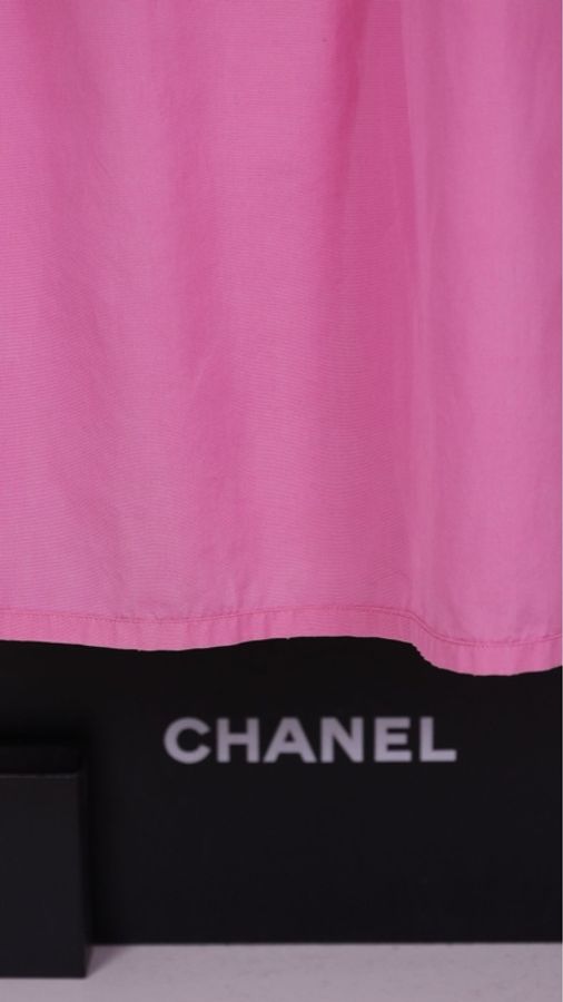 Chanel玫紫色金扣两口袋衬衫上衣外套-29