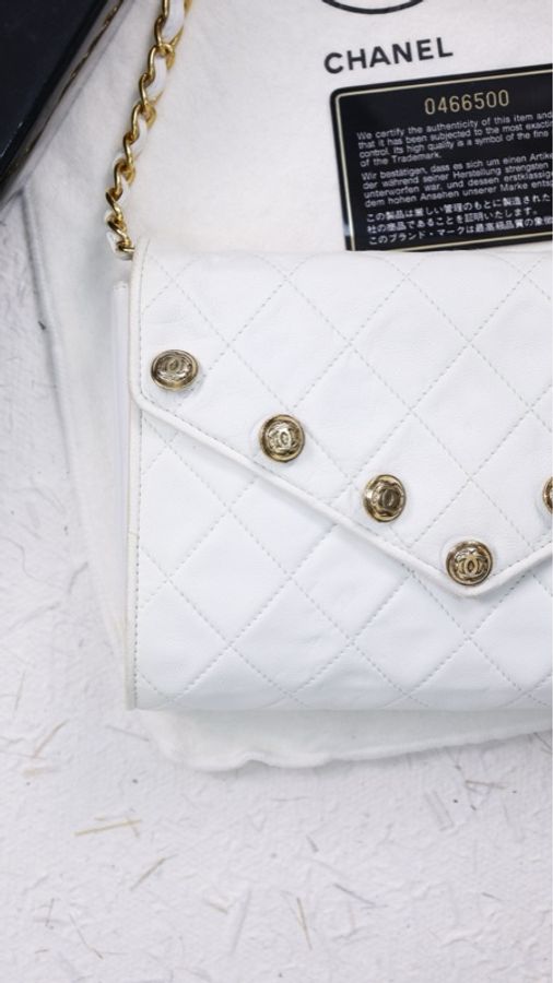 Chanel 白金菱格纹信封包手拿包单肩包-5