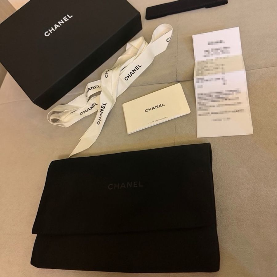 Chanel 愛心調節扣woc 經典荔枝牛 芯片款-10
