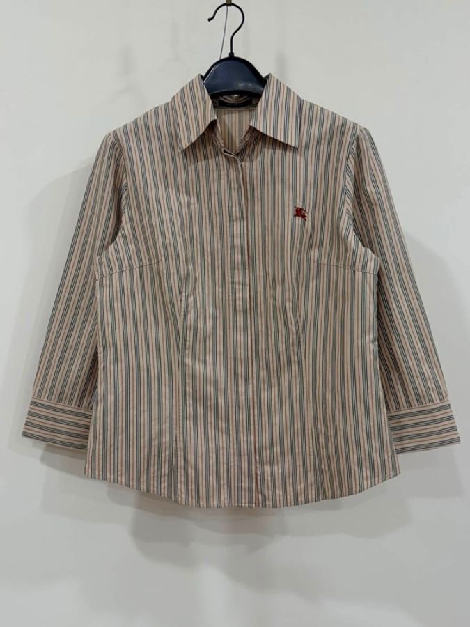 BURBERRY 倫敦 經典直條紋戰馬襯衫 中厚款-3