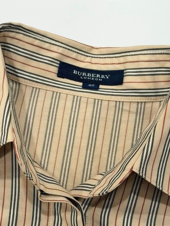 BURBERRY 倫敦 經典直條紋戰馬襯衫 中厚款-8
