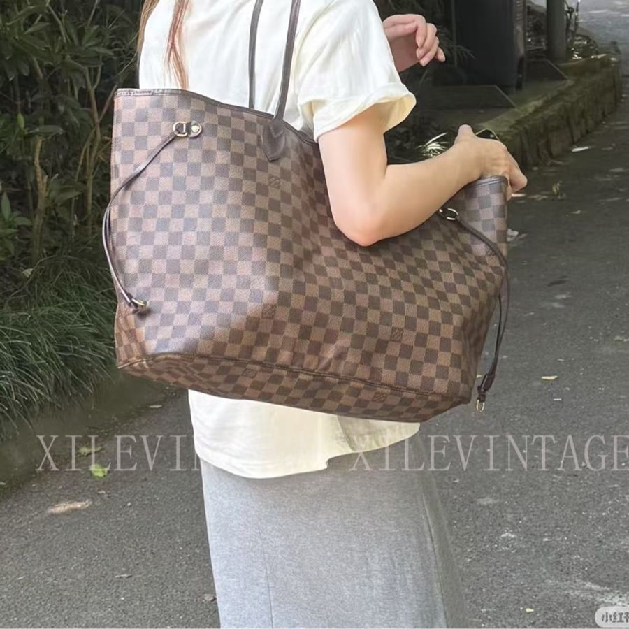 LV 路易威登 neverfull棋盤格 大號-3