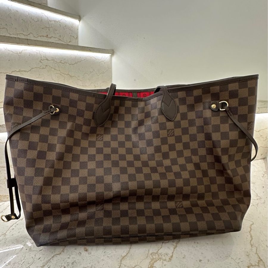 LV 路易威登 neverfull棋盤格 大號-4