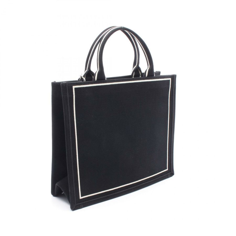 Christian Dior BOOK TOTE 中型手提肩斜背包 帆布 黑白-1