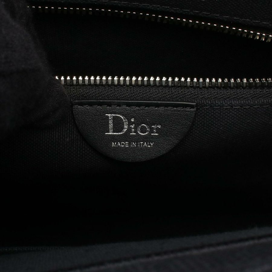 Christian Dior BOOK TOTE 中型手提肩斜背包 帆布 黑白-3