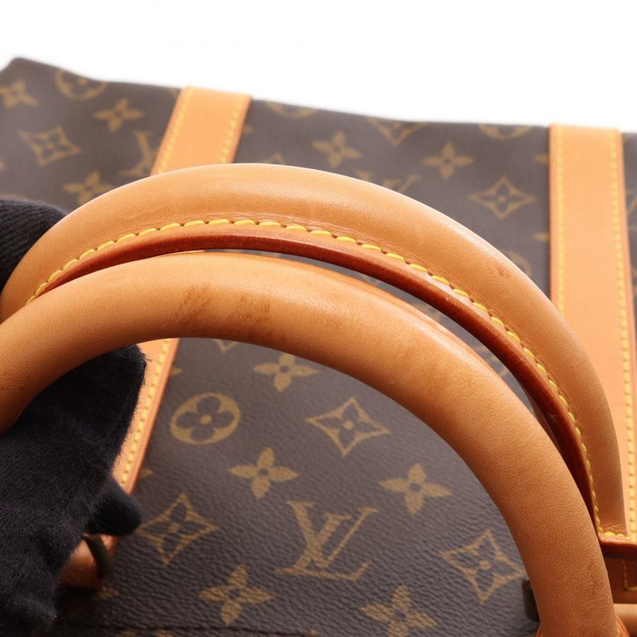 路易威登 Keepall 55 旅行手提包 M41424 Monogram 皮革 棕色 二手-9
