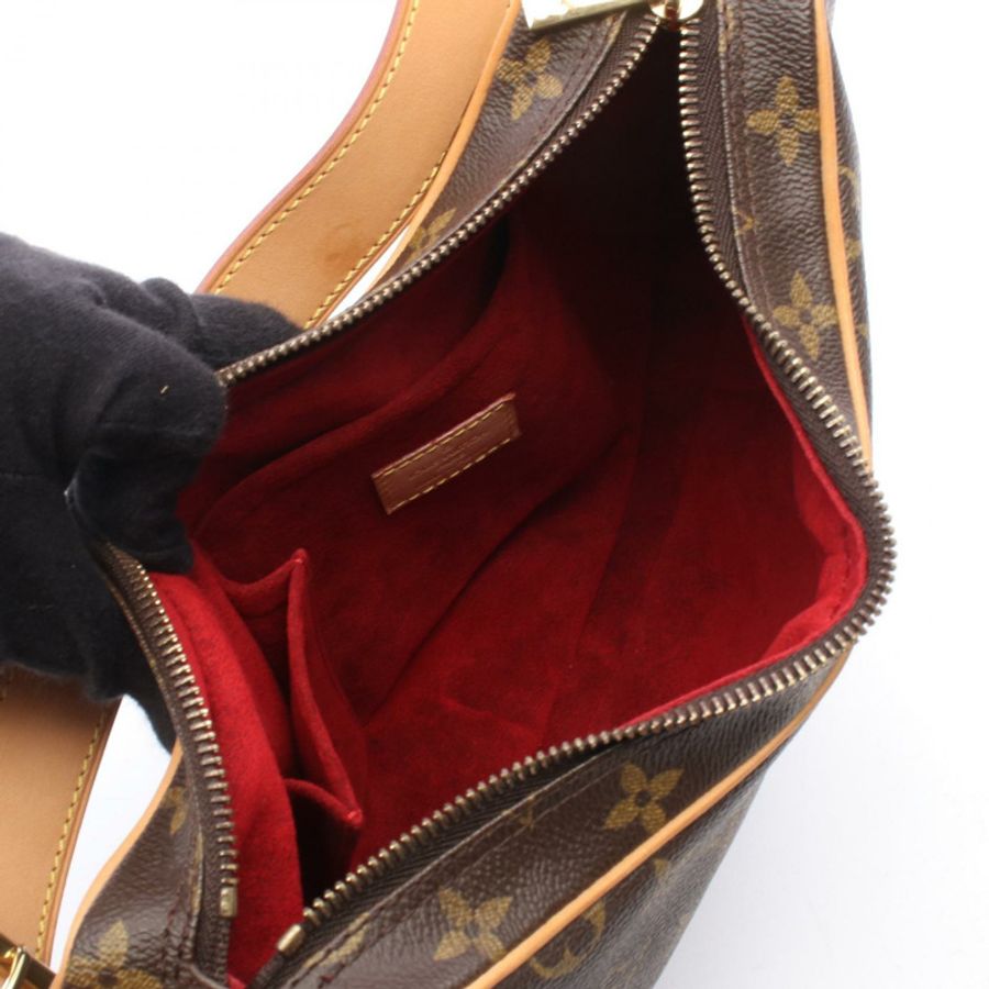 路易威登 Croissant MM 單肩手提包 M51512 Monogram 皮革 棕色 二手-2