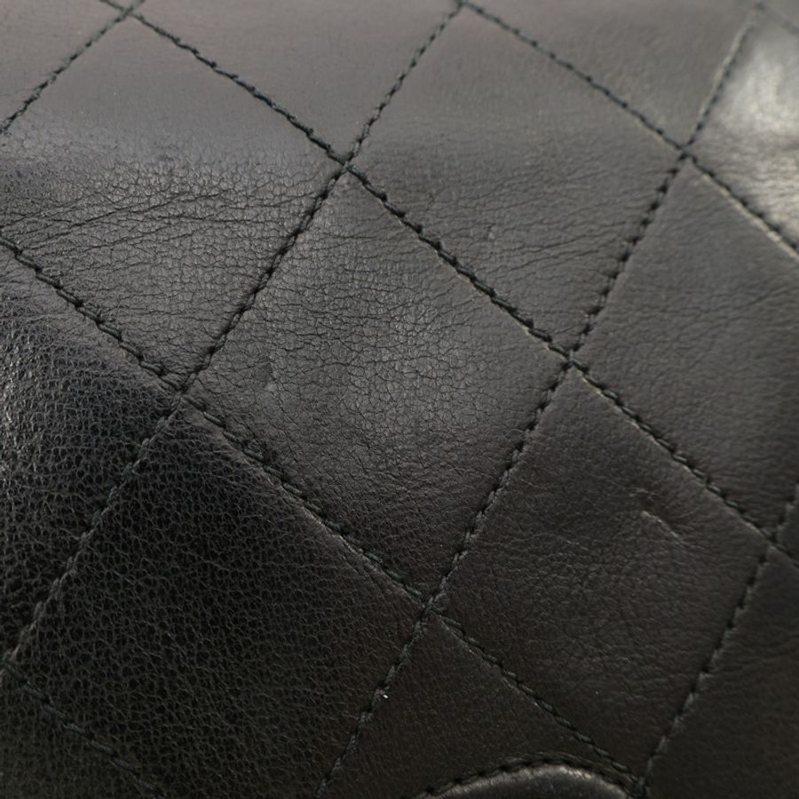 黑色 菱格紋 羊皮 Small Double Flap 鍊帶肩背包 金扣【CHANEL 香奈兒】 A01112-13