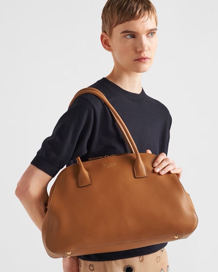 Prada 女士 徽標拉鍊手提包均碼碼中號、43cm*11cm*27cm-7
