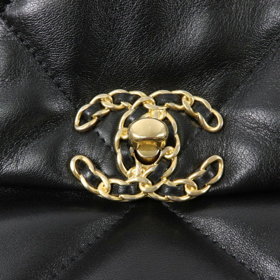CHANEL 羊皮皮革C19 Small鏈帶手挽肩背兩用袋-7