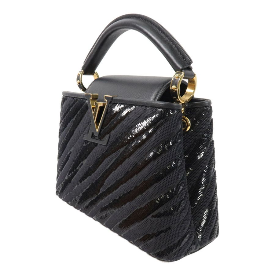 LOUIS VUITTON 牛皮皮革/Sequins Mini Capucines手挽肩背兩用袋-2