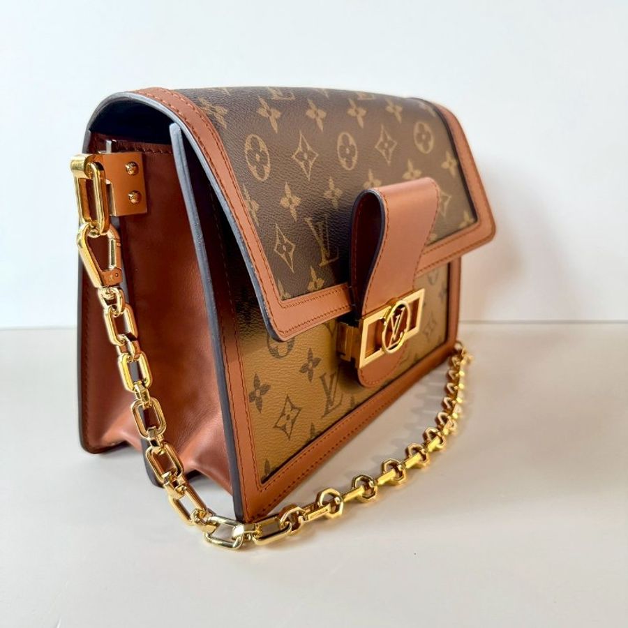 LV DAUPHINE 達芙妮 MM 中號 拼色 金鍊 斜背包 M44391 (M45958)-3