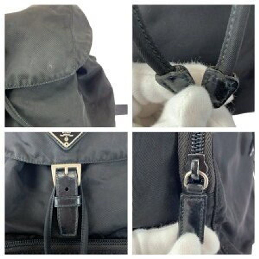 🛍️🎁 26 🔥7月新品【預訂】 💘PRADA 經典黑色尼龍三角標雙肩包 Tessuto Backpack 🔥 熱賣款 PRADA 後背包-5