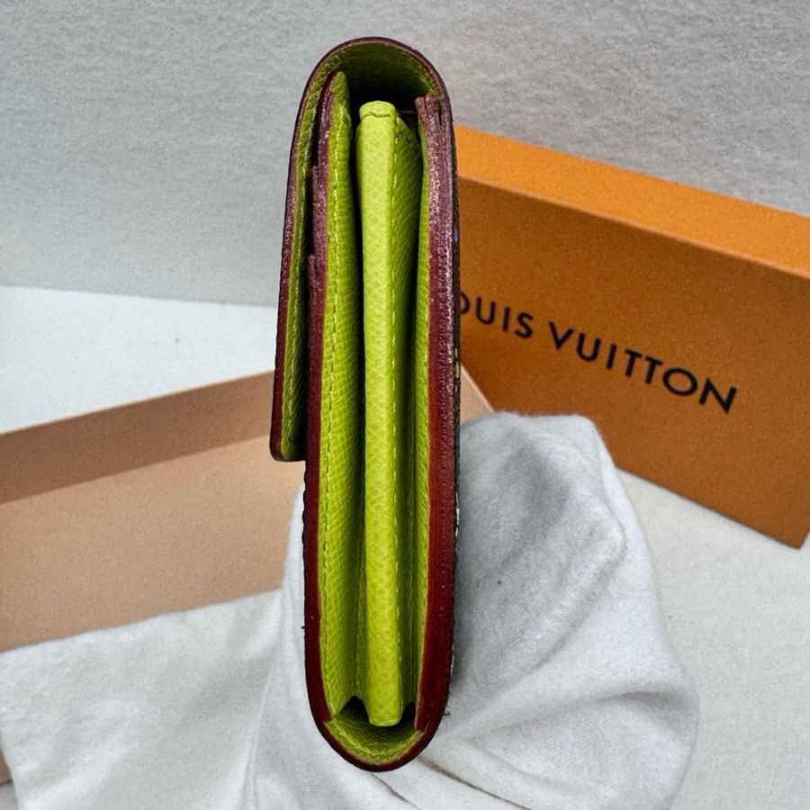 Louis Vuitton LV x TM 村上隆 黑三彩 Monogram Multicolor 長 夾-6