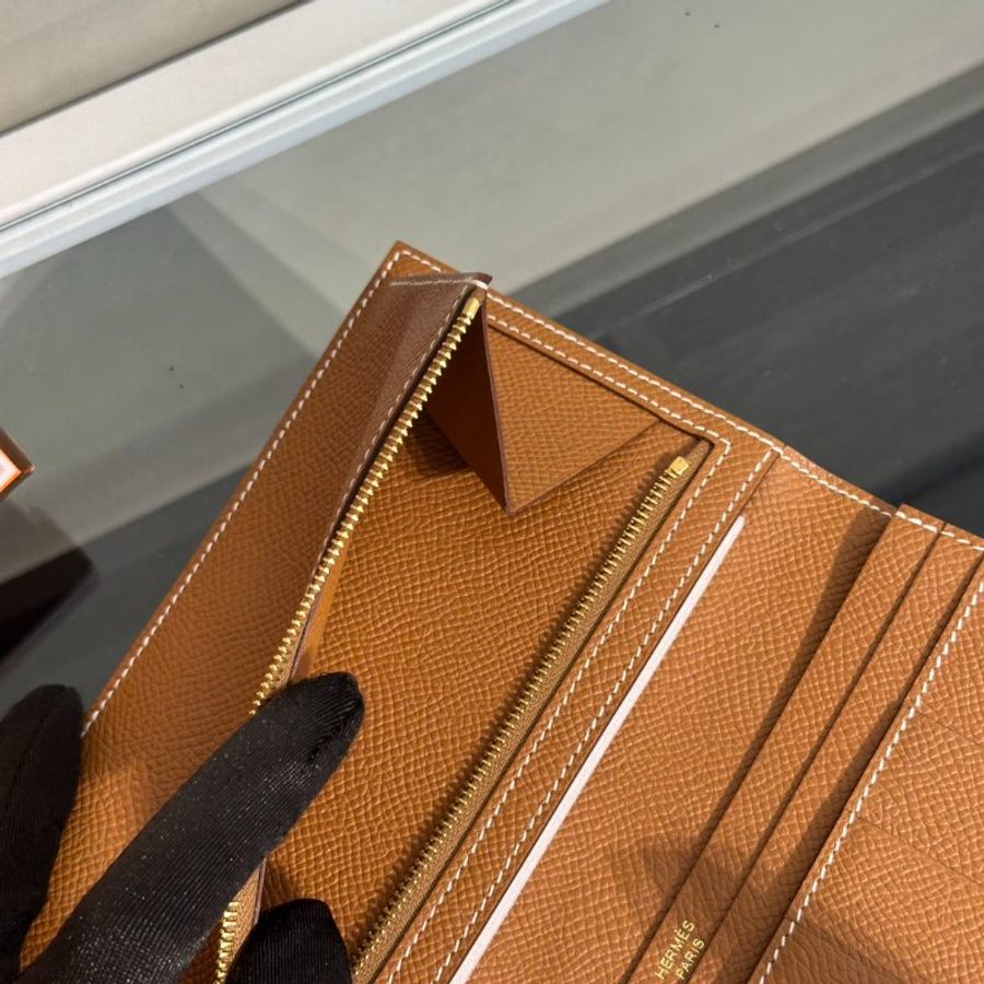 HERMES Bearn雙折長夾 - Gold 37 金棕金 W-5