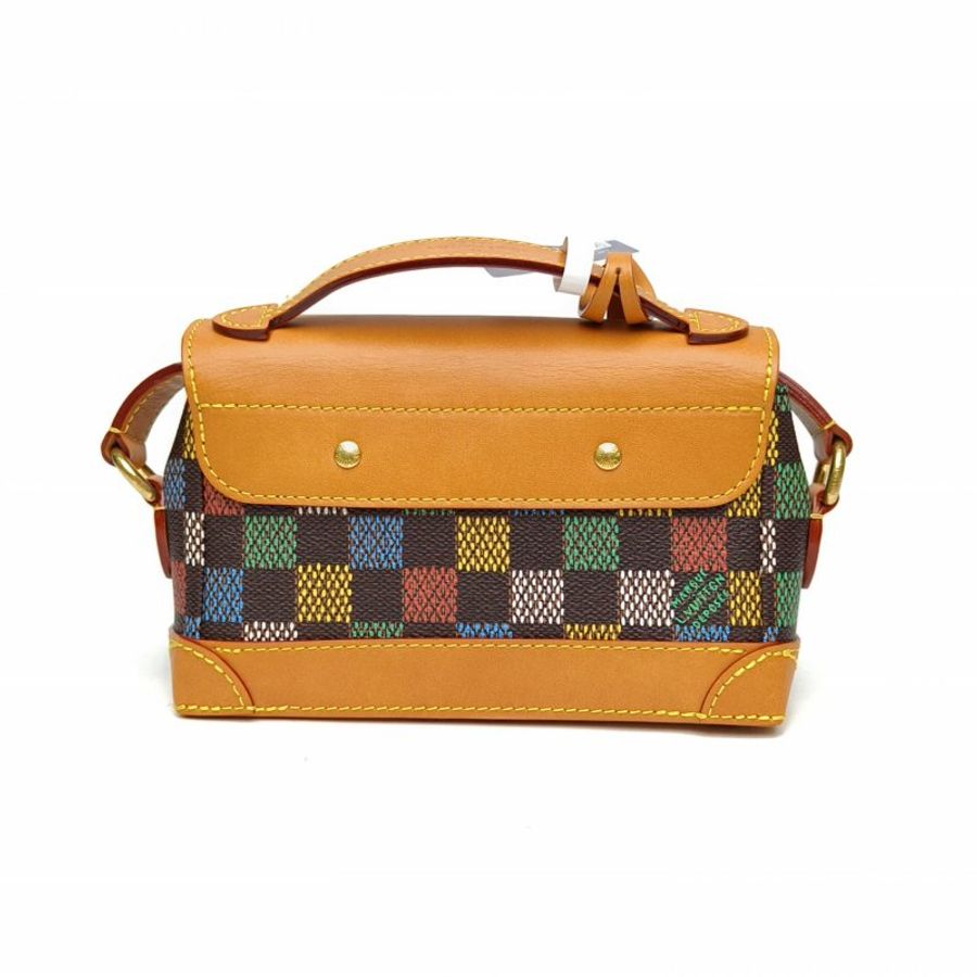 LOUIS VUITTON 拼色晶片steamereastwest彩色棋盤格斜挎包肩背包-2
