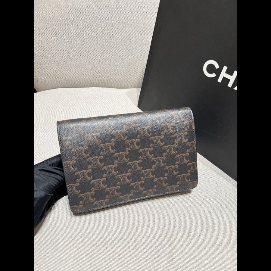 Celine Triomphe凱旋門經典老花雙層woc-2