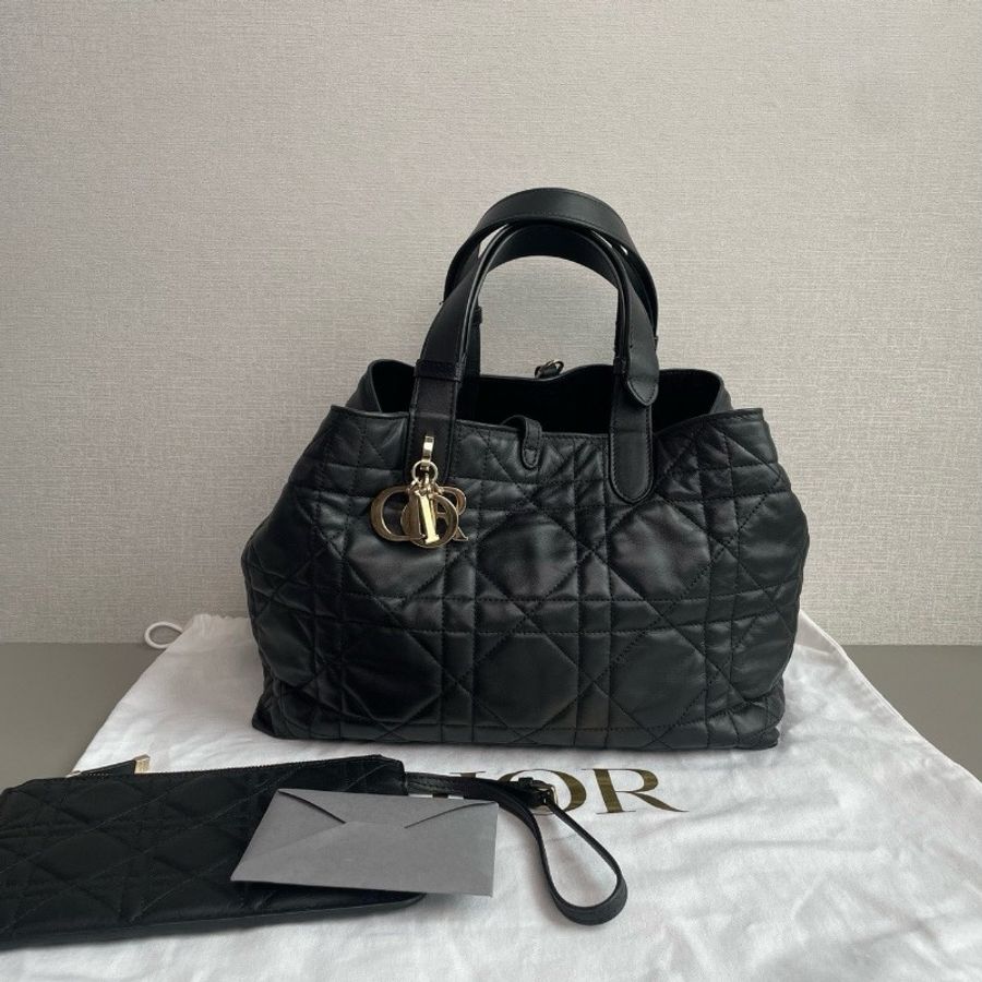 Dior迪奧 Toujours 中號黑色土著手提包
98新✨️-2