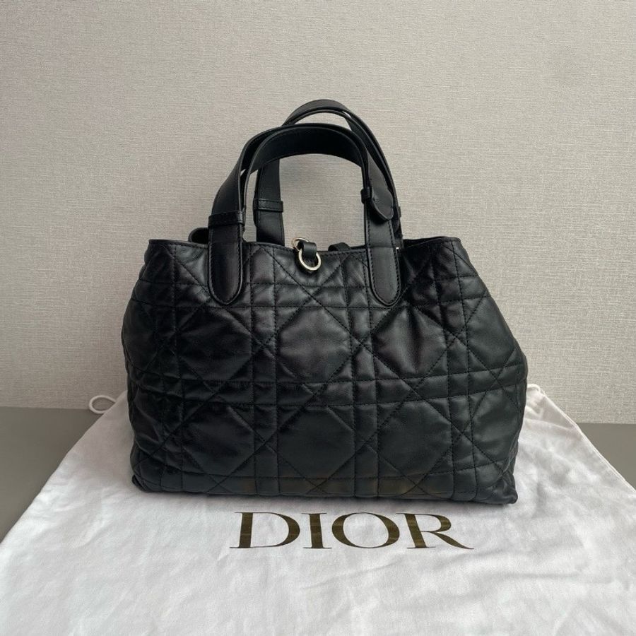 Dior迪奧 Toujours 中號黑色土著手提包
98新✨️-3