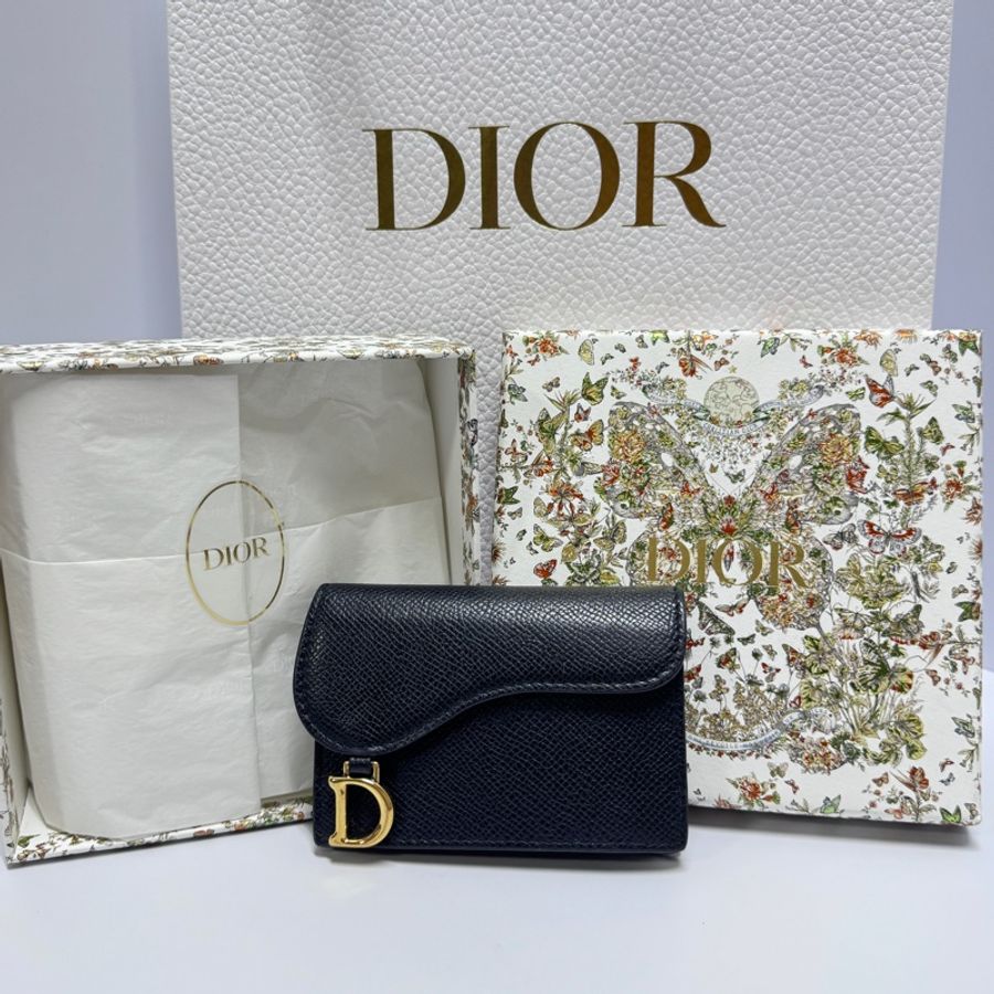 (極新放置💝) DIOR saddle 迪奧 牛皮小短夾 專櫃18000-2