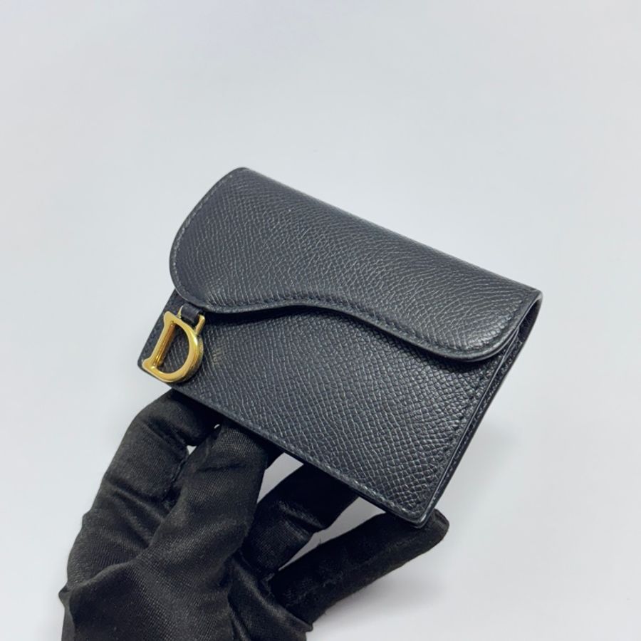 (極新放置💝) DIOR saddle 迪奧 牛皮小短夾 專櫃18000-4