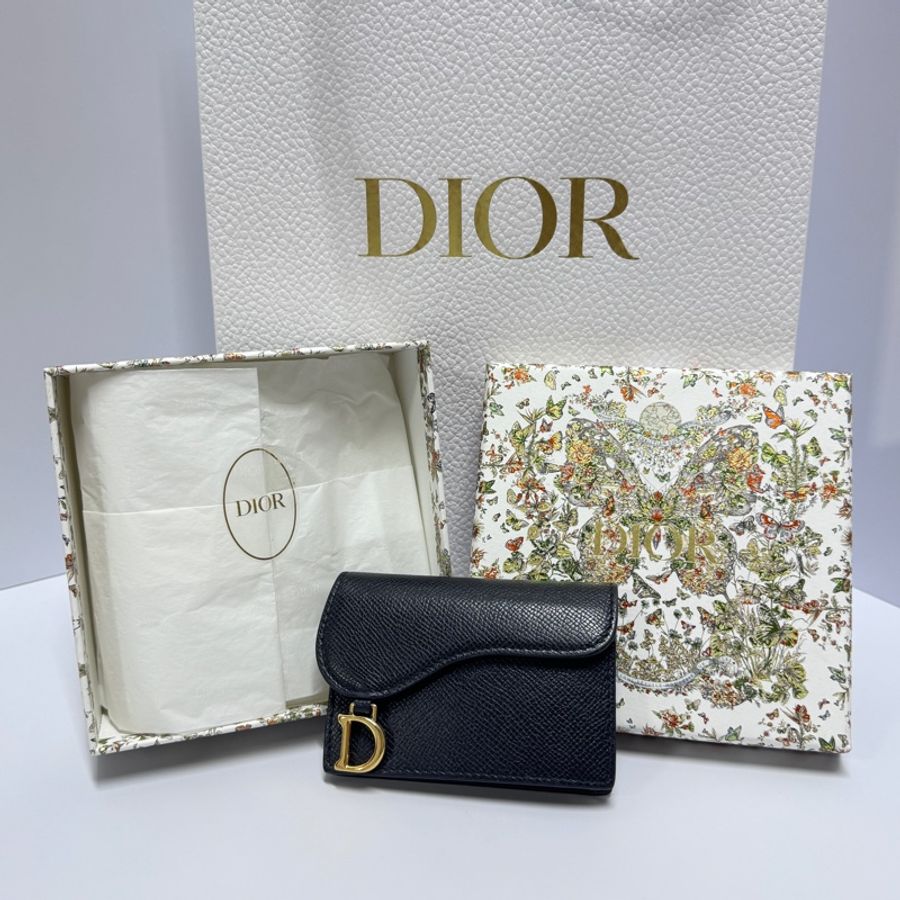 (極新放置💝) DIOR saddle 迪奧 牛皮小短夾 專櫃18000-13