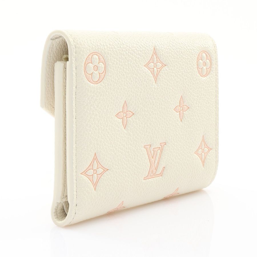 米色 原花 牛皮 壓紋 Victorine 三折 短夾【LOUIS VUITTON LV 路易威登】 M14967-1