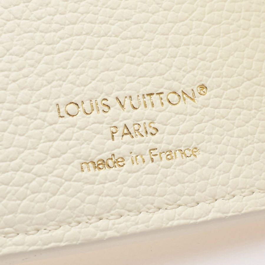 米色 原花 牛皮 壓紋 Victorine 三折 短夾【LOUIS VUITTON LV 路易威登】 M14967-5