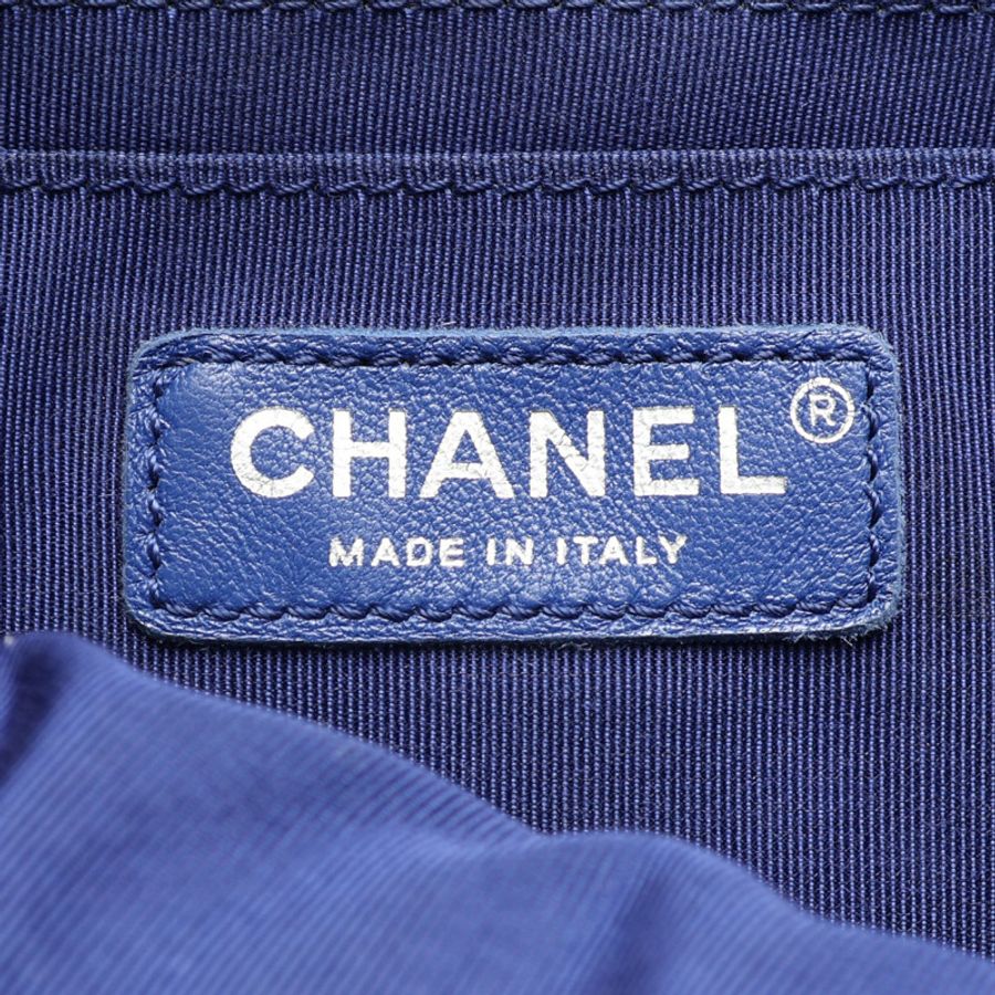 藍色 菱格紋羊皮 Urban Spirit 後背包 銀扣 無卡【CHANEL 香奈兒】-4