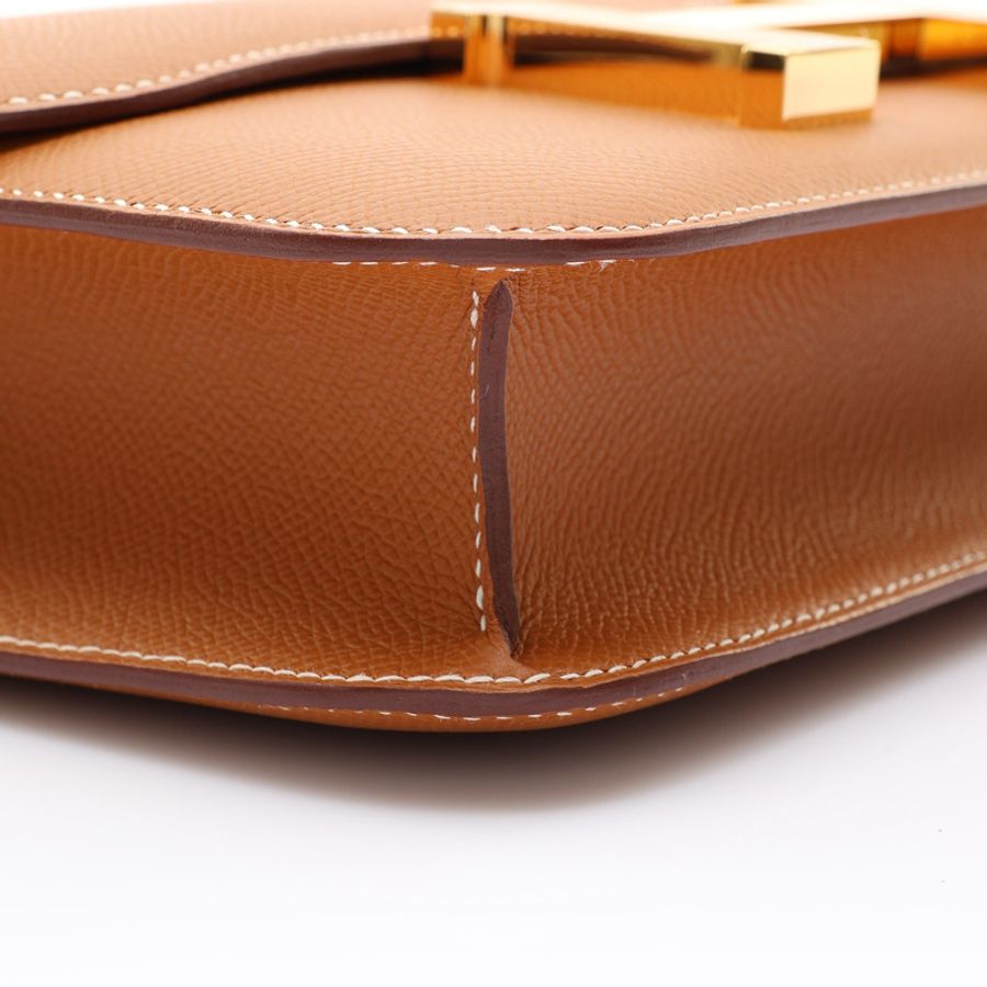 金棕色 Epsom牛皮 Constance 24 康康包 肩背包 K刻 金釦【HERMES 愛馬仕】 H056341CC-9