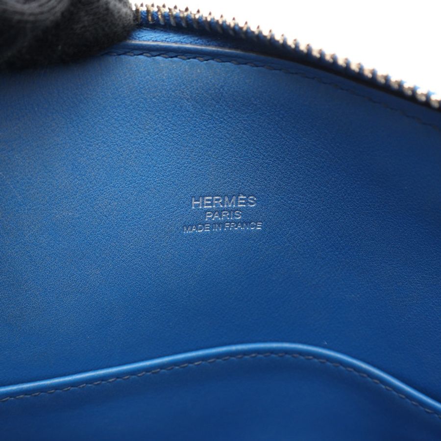 法國藍 Evercolor牛皮 Bolide 1923 25 柏莉包 兩用包 U刻 銀釦【HERMES 愛馬仕】 H082161CK-3