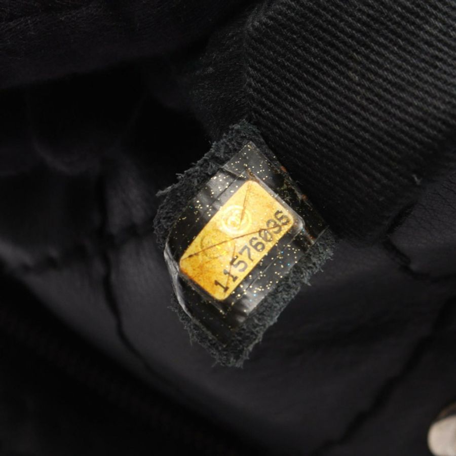 香奈兒 (CHANEL) 野性縫線鏈條肩背包,小牛皮材質,黑色,二手,女士款,帶五金配件-4