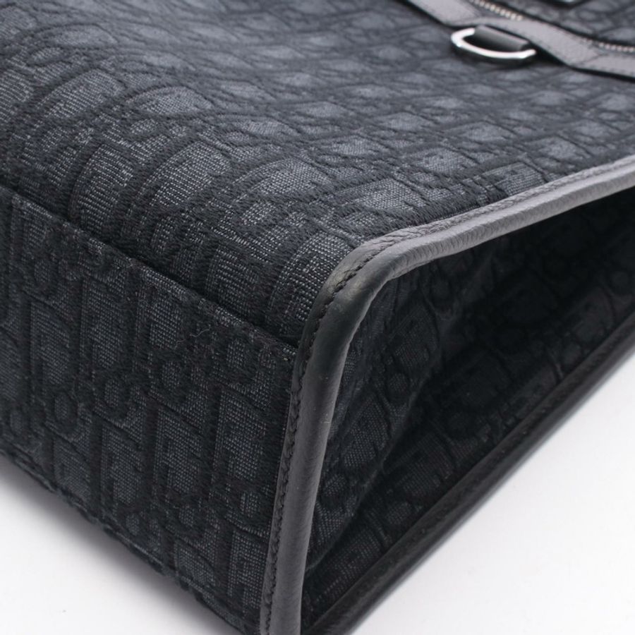 Christian Dior SAFARI Oblique 手提包 1ESSH224YMJ 帆布皮革 黑色 二手-6
