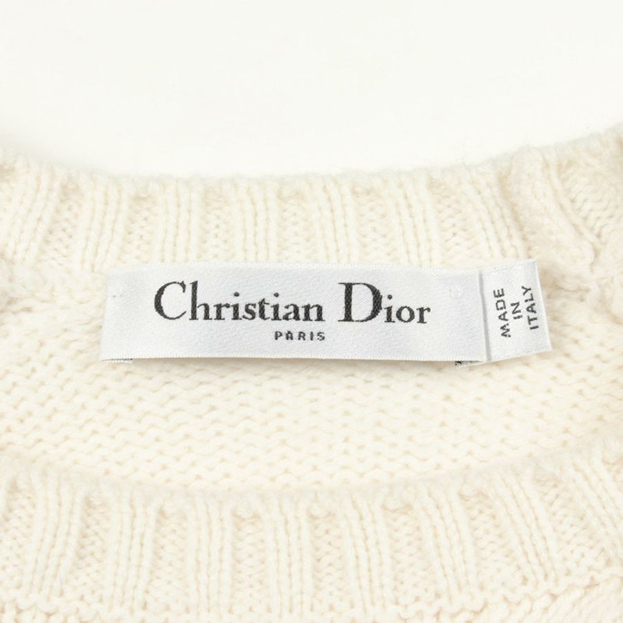 Christian Dior 經典荷葉邊短袖上衣毛衣 324S13AM003 羊絨-2