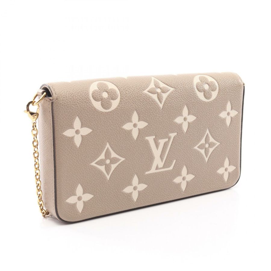 路易威登 Pochette Felicie 鏈條斜背包 M69977 米色皮革-1