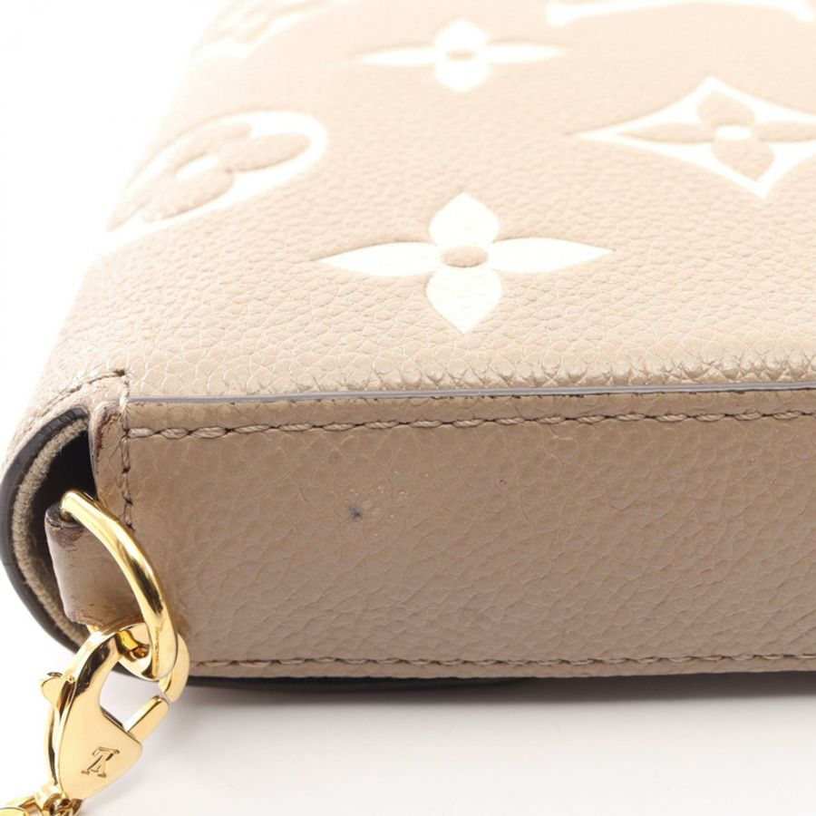 路易威登 Pochette Felicie 鏈條斜背包 M69977 米色皮革-10