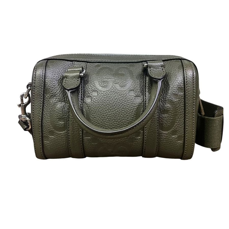 【美收精品】GG Monogram 壓紋皮革迷你波士頓包 / 手提斜背包 (Gucci Jumbo GG Mini Boston Bag) 5-722-1