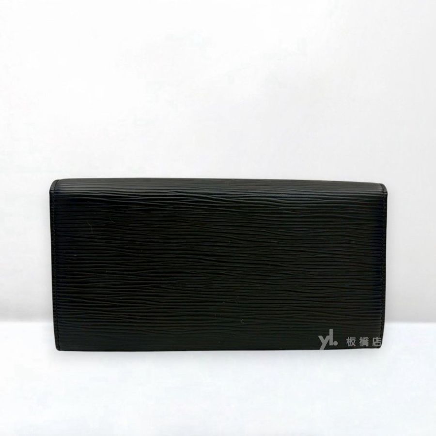 S5617-LV 黑色EPI牛皮下蓋長夾M63592-3