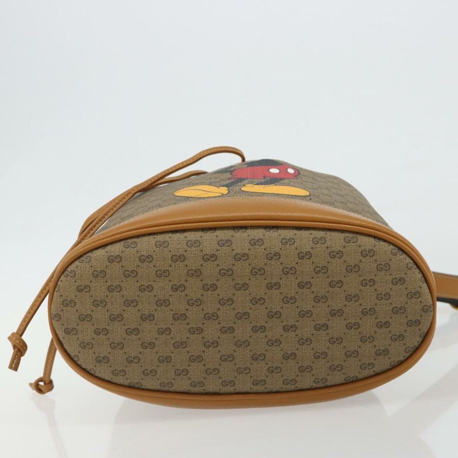 【日本直送】GUCCI Micro GG 帆布迪士尼米奇老鼠包 PVC 米色 602691 正品 ep15087M-4