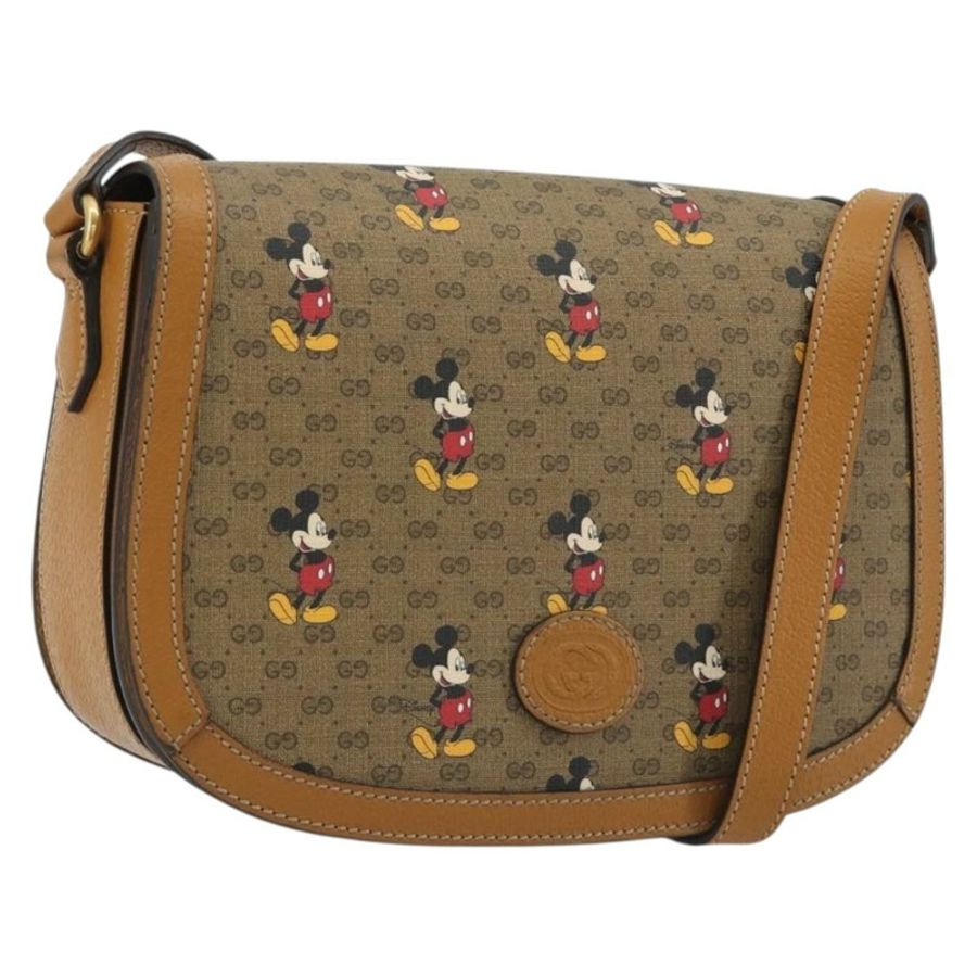 【日本直送】GUCCI Micro GG Supreme GUCCIxDisney 手提包 PVC 米色 金色 602694 正品 ep15085M-0