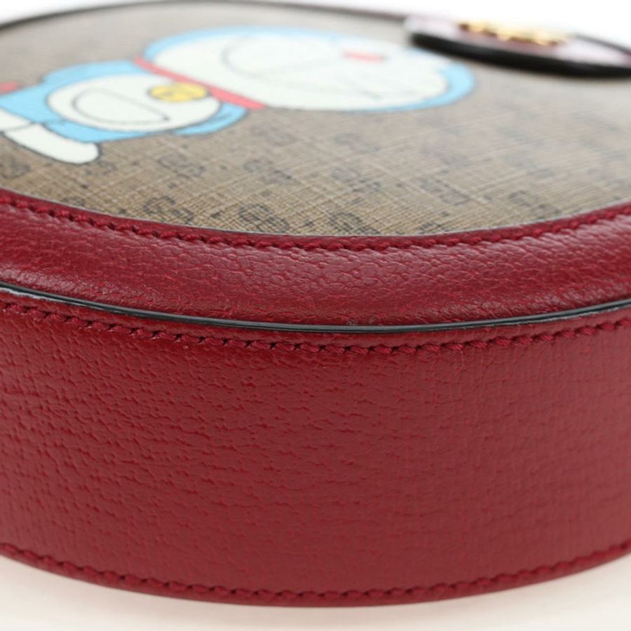 【日本直送】GUCCI 哆啦A夢迷你GG Supreme包 PVC皮革 米色 625216 正品 ka5138M-16
