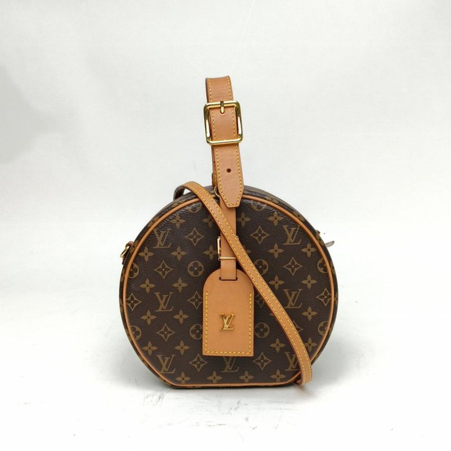 LOUIS VUITTON PETITEBOITECHAPEAU硬圓餅中號老花PVC肩背包-0